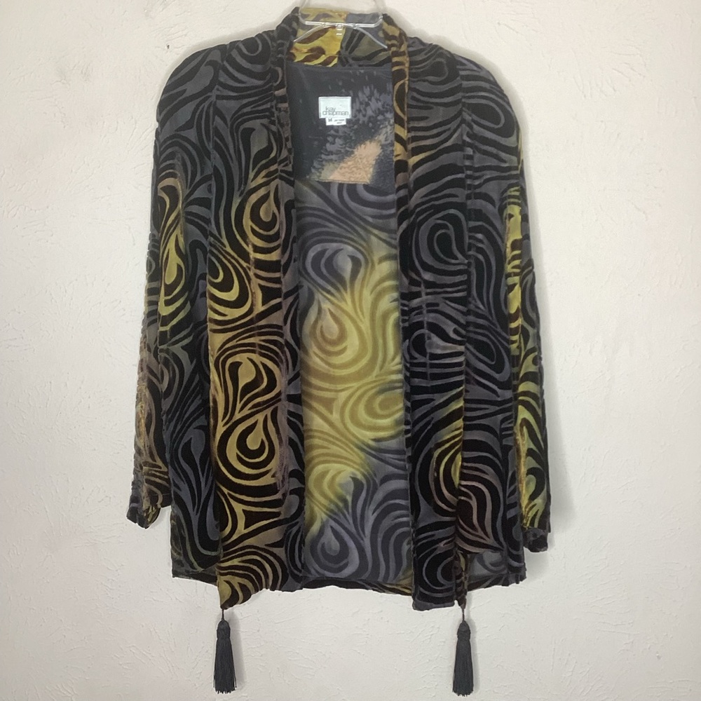 Kay Chapman Kimono Art To Wear Velvet Burnout M